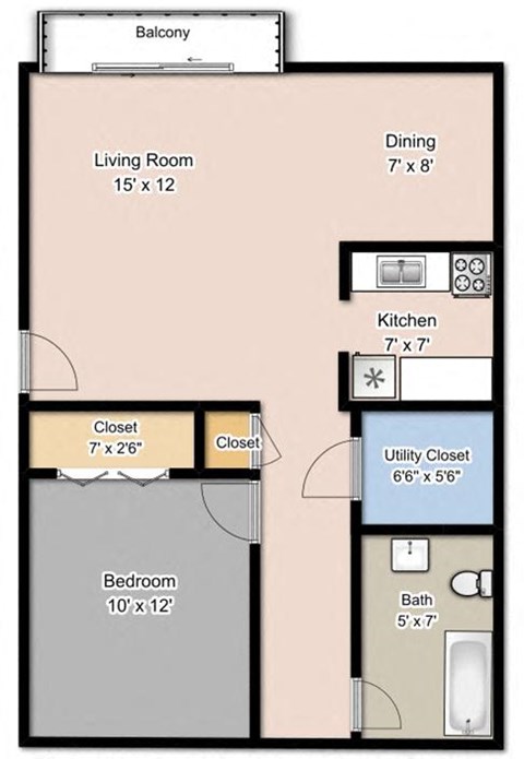 Crysler Plaza West 1 bedroom